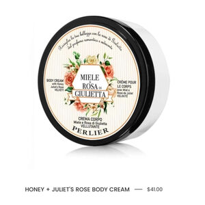New Perlier Miele & Rosa di Giulietta Body Cream 6.7 oz